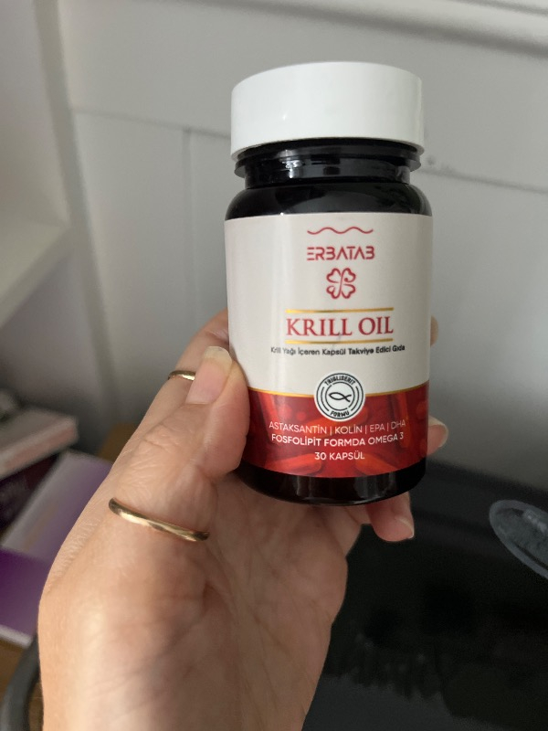 Erbatab Krill Oil 500 Mg 30 Kapsül Doğal Astaksantin ve Kolin İçeren Takviye Edici Gıda