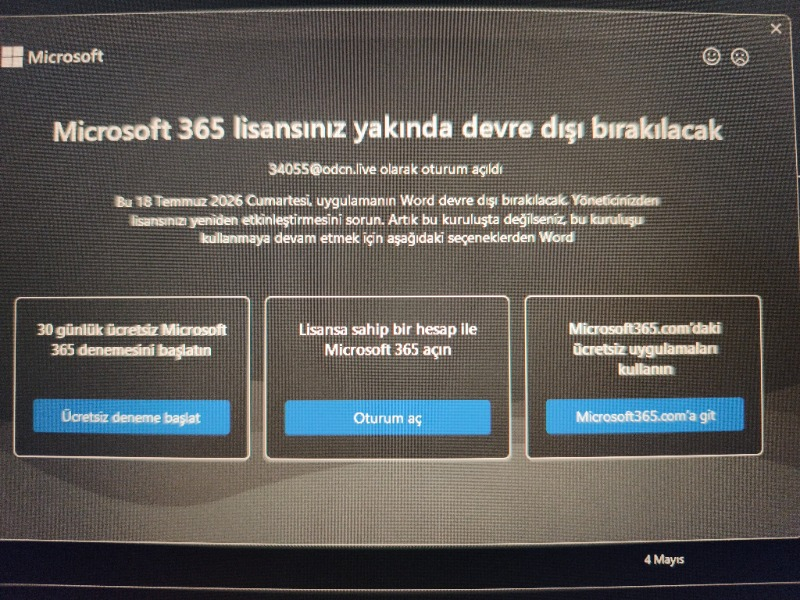 Microsoft Office 365 Lisans Hesabı | 5 PC/Mac | (IOS ve Android)