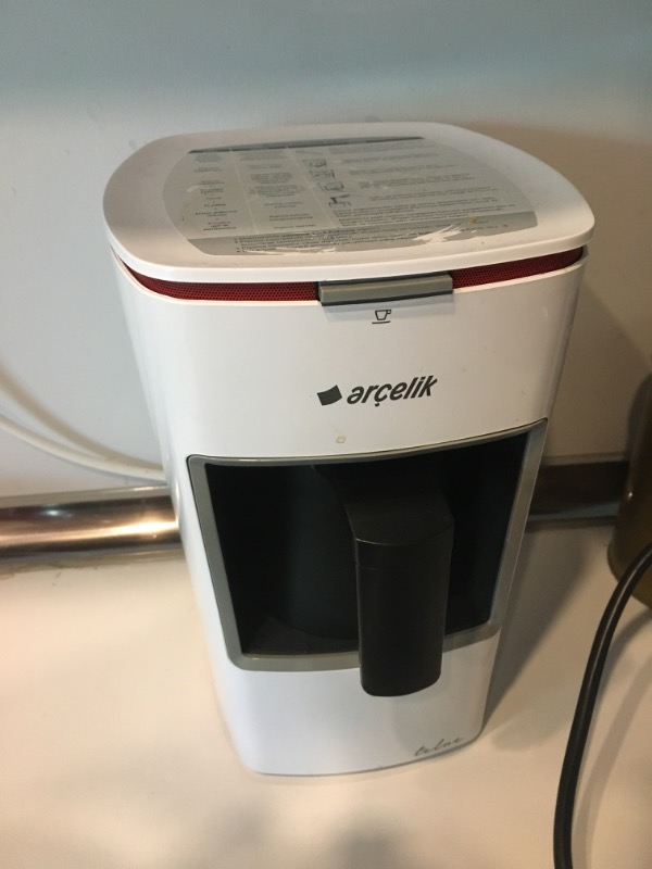 Arçelik K-3300 Beyaz Mini Telve Türk Kahve Makinesi