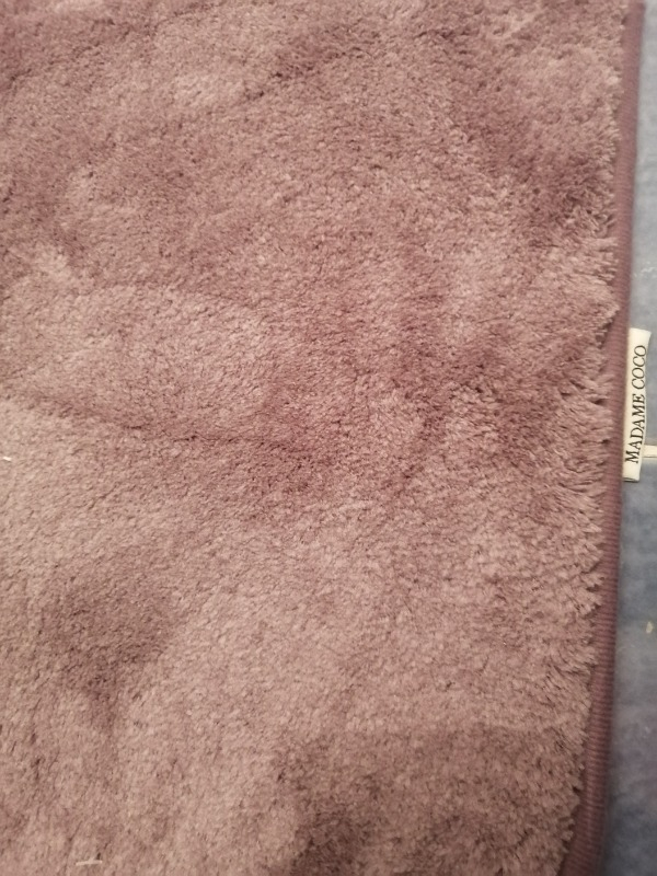 Madame Coco Carol 2'li Banyo Paspası - Koyu Mürdüm - 50 x 80 + 45 x 50 cm