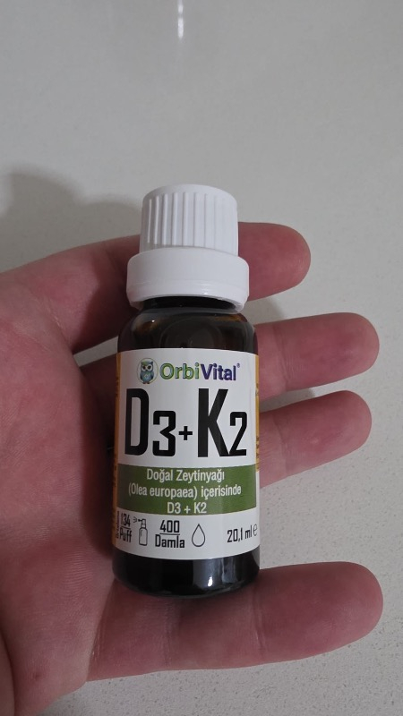 Orbi Vital D3K2 Vitamini Dilaltı Sprey 20,1 ml | 25 mcg D3 Vitamini ve 50 mcg K2 Vitamini