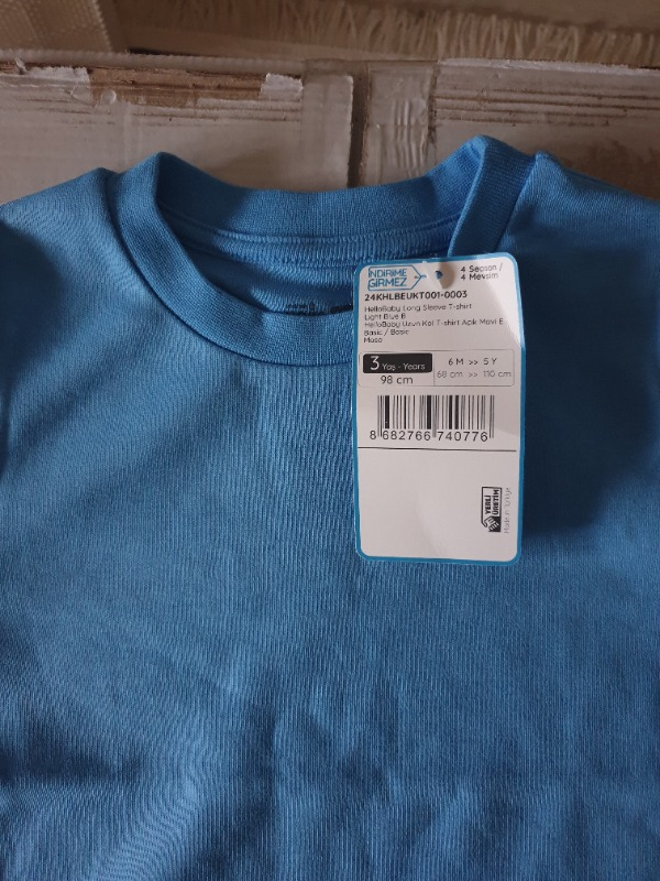 HelloBaby HelloBaby Basic Interlok Uzun Kol Tshirt Erkek Bebek