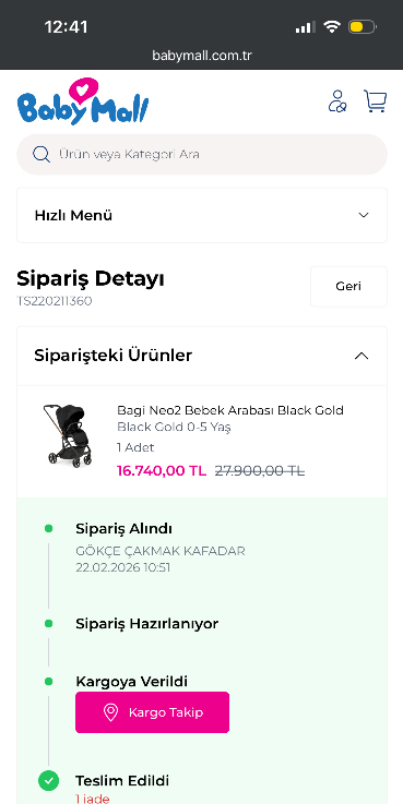 Bagi Neo 2 Bebek Arabası Black Gold