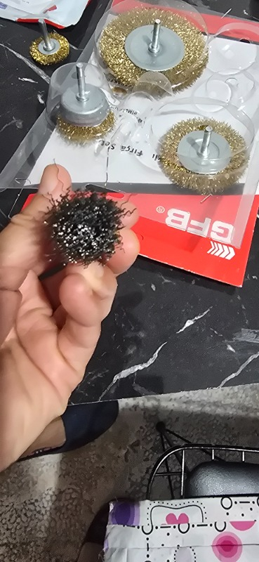 Gfb 6 Parça Pimli Tel Fırça Seti  Matkap Fırça Set