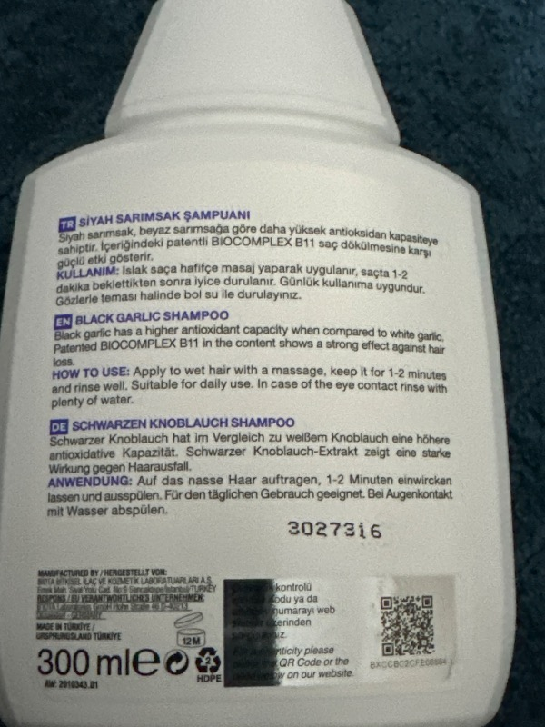 Bioxcin Siyah Sarımsak Şampuanı 3 al 2 öde (3x300ml)