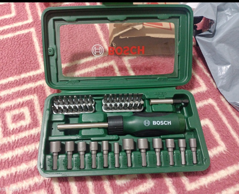 Bosch 46 Parça Tornavida Vidalama Lokma Uçlu Aksesuar Seti - 2607019504