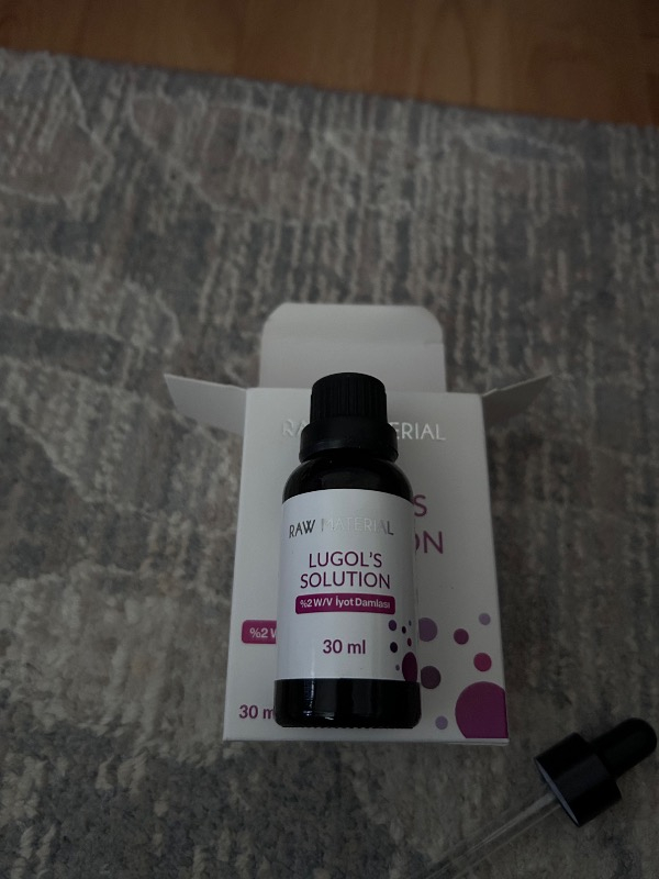 Raw Material Lugol's Solution İyot %2 Damla 30 ml