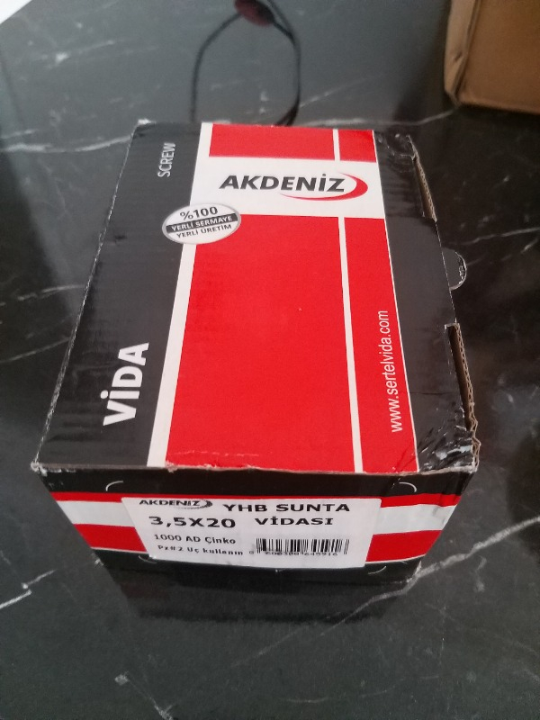 Akdeniz 3,5X20 Sunta Vidası Çinko 1000 Adet