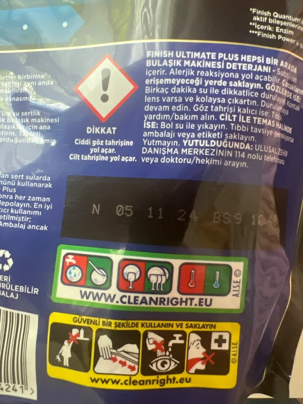Finish Ultimate Plus 60 Kapsül  Bulaşık Makinesi Deterjanı Tableti (1 x 60 Kapsül)