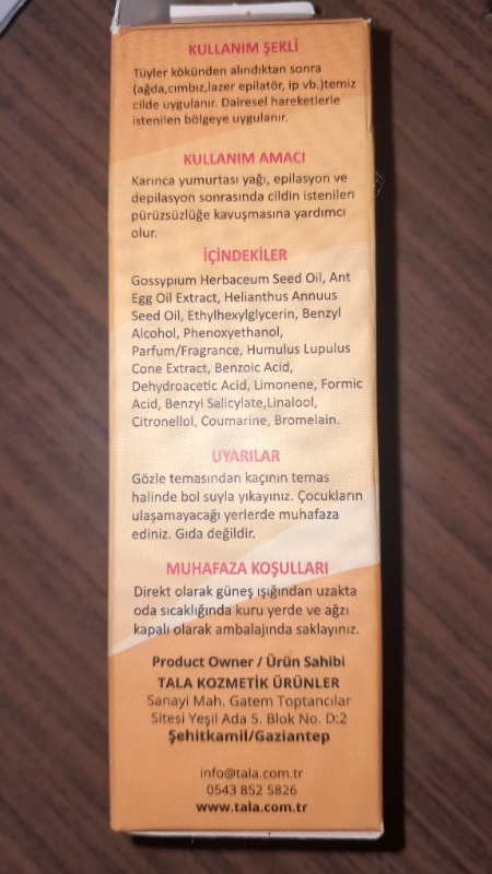 Tala Karınca Yumurtası Yağı