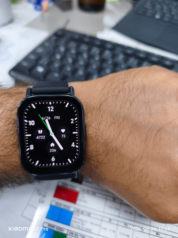 Xiaomi Redmi Watch 5 Lite Black Akıllı Saat Sesli Görüşme Özellikli