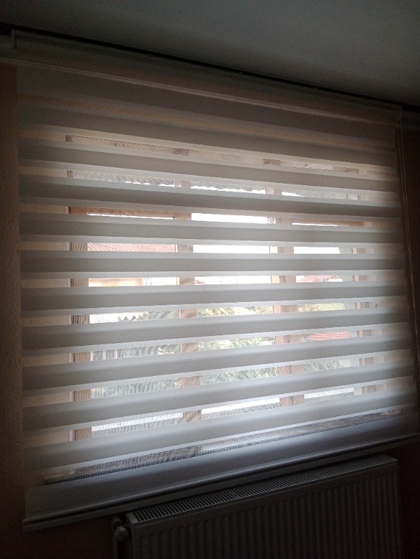 Asyhome Beyaz Bambu Zebra Perde