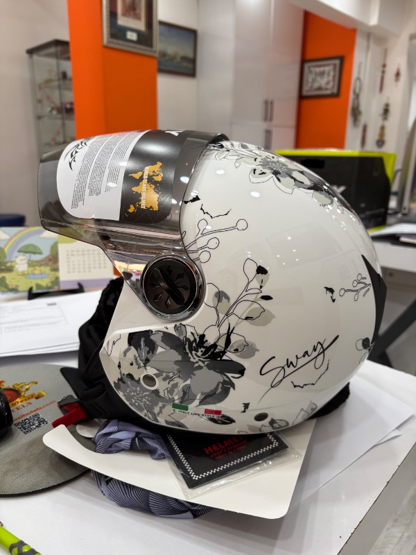 Sway Sw 715 Irıs Grey Yarım Kask(Ayna Vizörlü)