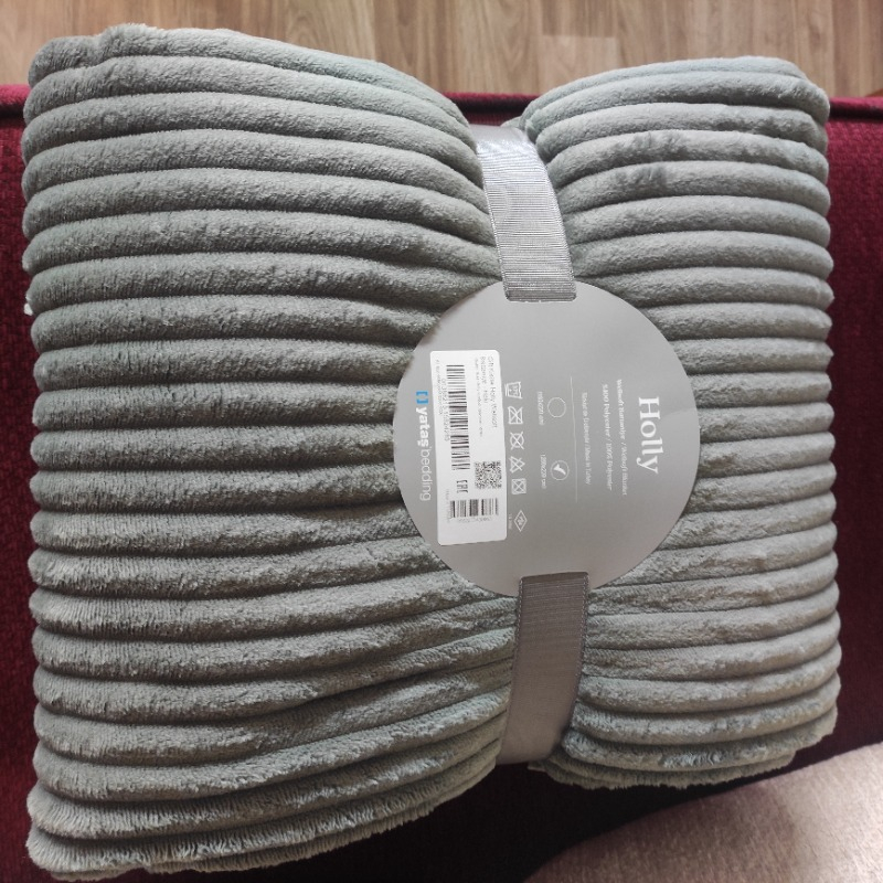 Yataş Bedding Holly Wellsoft Battaniye Çift Kişilik - Haki
