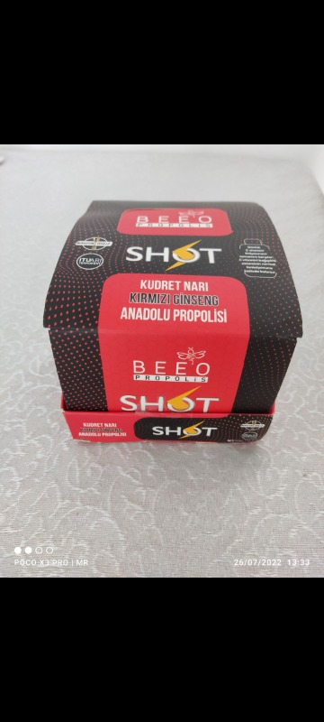 BEE'O Kudret Narı Ginseng Propolis 12'li Shot 12x50 ml