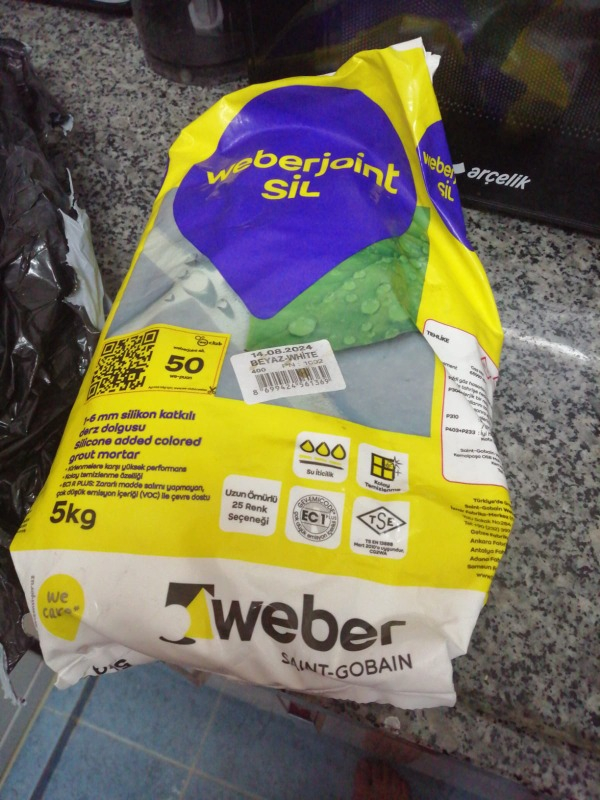 Weber Silikonlu Derz Dolgusu 5 Kg Beyaz