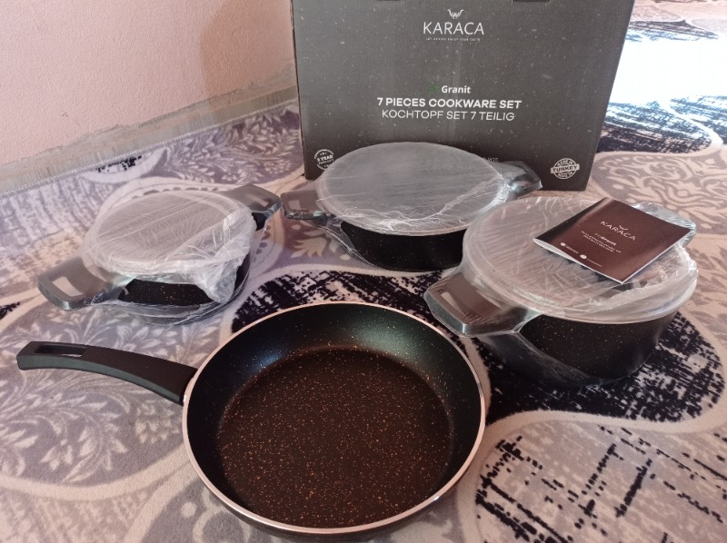 Karaca Biogranit Blackgold 7 Parça Tencere Seti