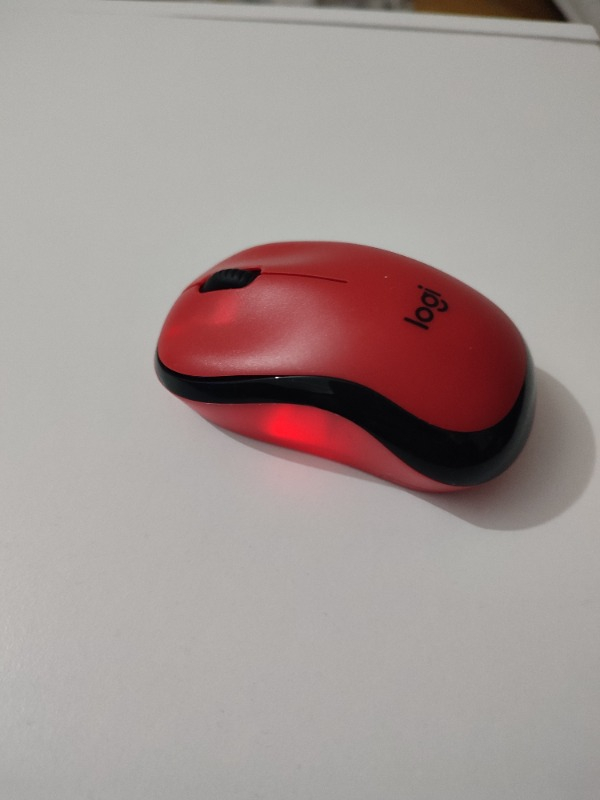 Logitech M220 Sessiz Kompakt Kablosuz Mouse - Kırmızı