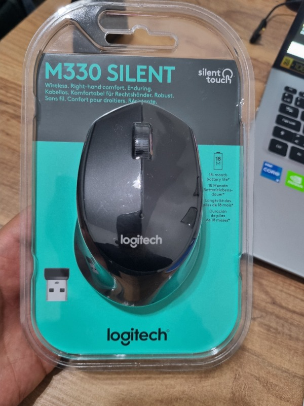 Logitech M330 Sessiz Kablosuz Optik Mouse - Siyah
