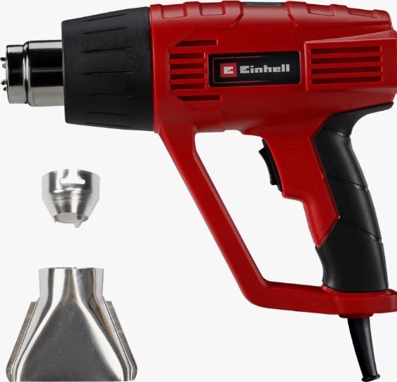 Einhell Sıcak Hava Tabancası TC-HA 2000/1 (2.000 W, 2 sıcaklık kademesi 350°C/550°C, 2 güç kademesi, aşırı ısınma koruması, 2 parçalı aksesuar dahil) - 4520184