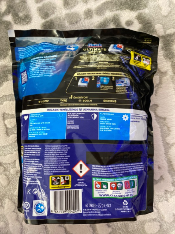 Finish Ultimate Plus 60 Kapsül  Bulaşık Makinesi Deterjanı Tableti (1 x 60 Kapsül)