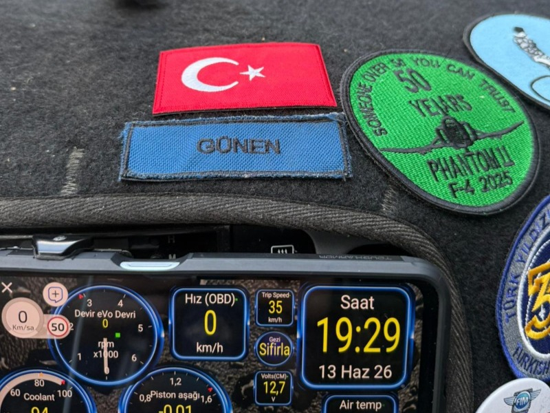Knmaster Kırmızı Türk Bayrağı Patch Kaliteli İplikten Nakış 5 x 7 cm Cırtlı Kullanım