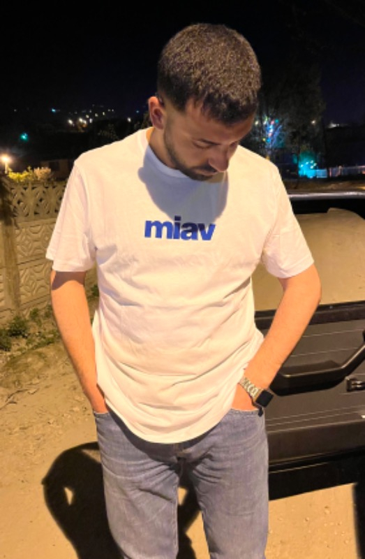 Mavi Erkek Miav Baskılı Beyaz Tişört 067153-620