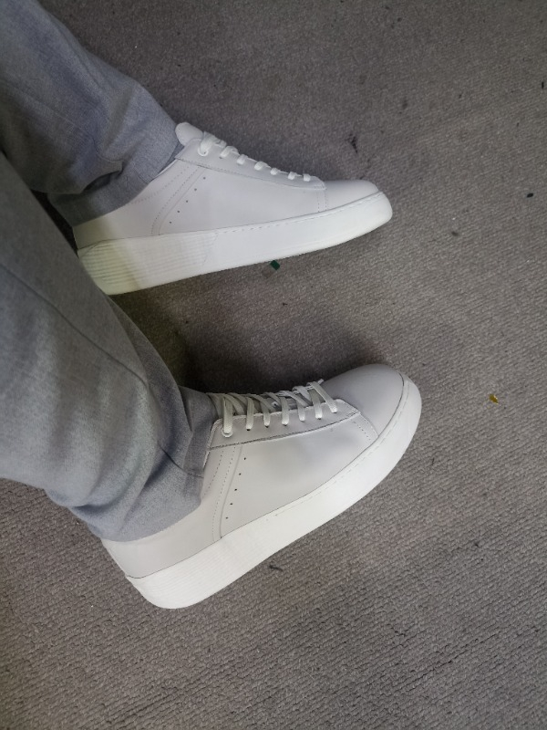 Lufian Frank Erkek Deri Sneaker Ayakkabı Kırık Beyaz