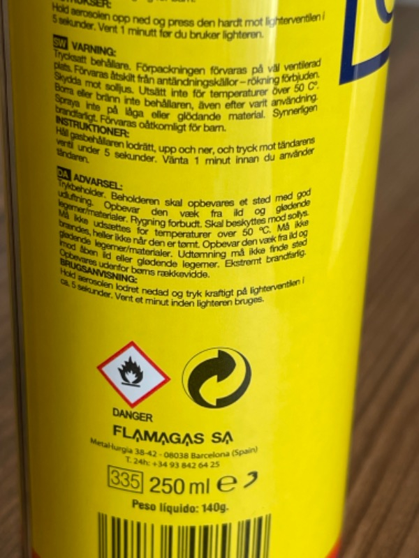 Clipper Çakmak Gazı 300 Ml 165 Gr