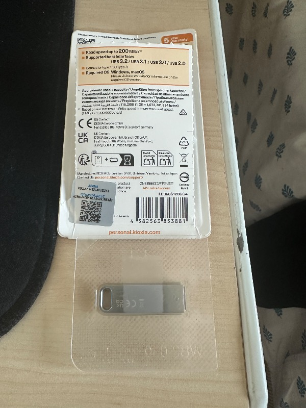 Kioxia 128GB U366 Metal Usb 3.2 Gen 1 Flash Bellek (LU366S128GG4)