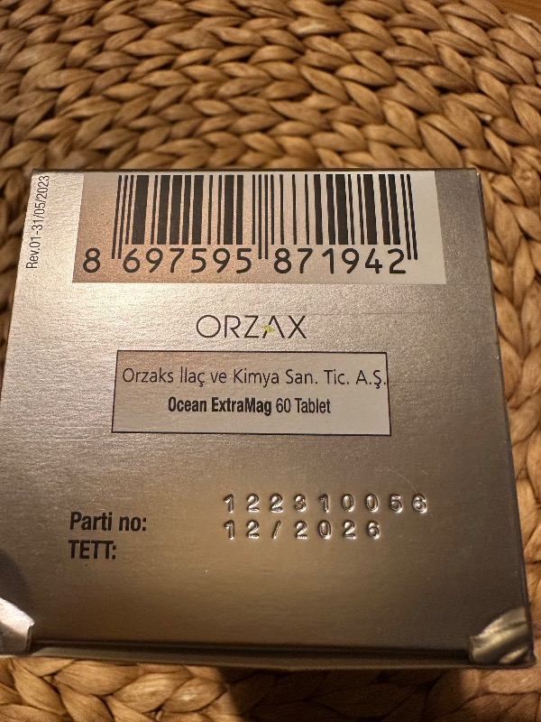 Orzax Ocean ExtraMag Üçlü Magnezyum Kombinasyonu 60 Tablet