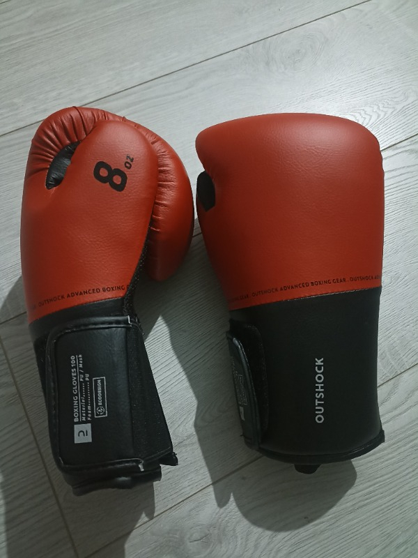 Decathlon Outshock Boks Eldiveni 100 - Kırmızı