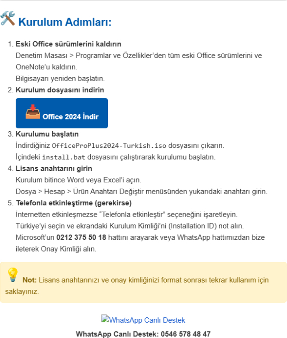 Microsoft Office 2024 Pro Plus Dijital Lisans Anahtarı - 2025 Key ve Ürün Anahtarı