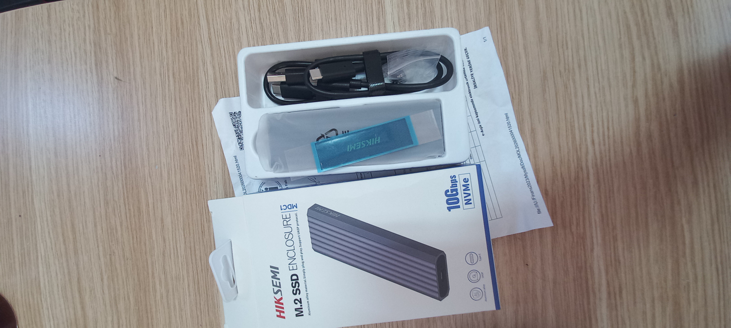 Hiksemi Hs-Hub-Mdc1 1 TB USB3.2 10Gbps M.2 SSD Disk Kutusu Yüksek Hızlı Bağlantı