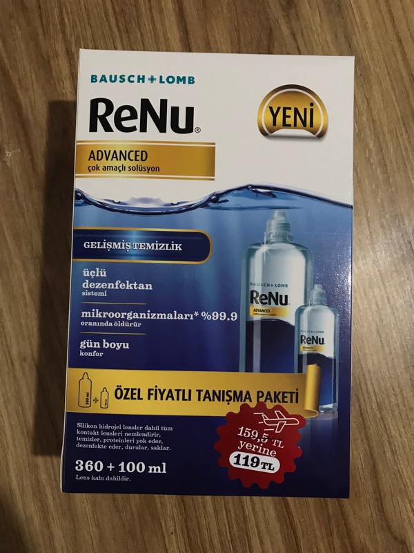 RENU Bausch Lomb Renu Advanced Solüsyon 360 ml + 100 ml Set