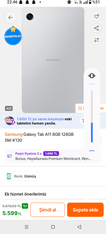 Samsung Galaxy Tab A11 8GB 128GB SM-X130
