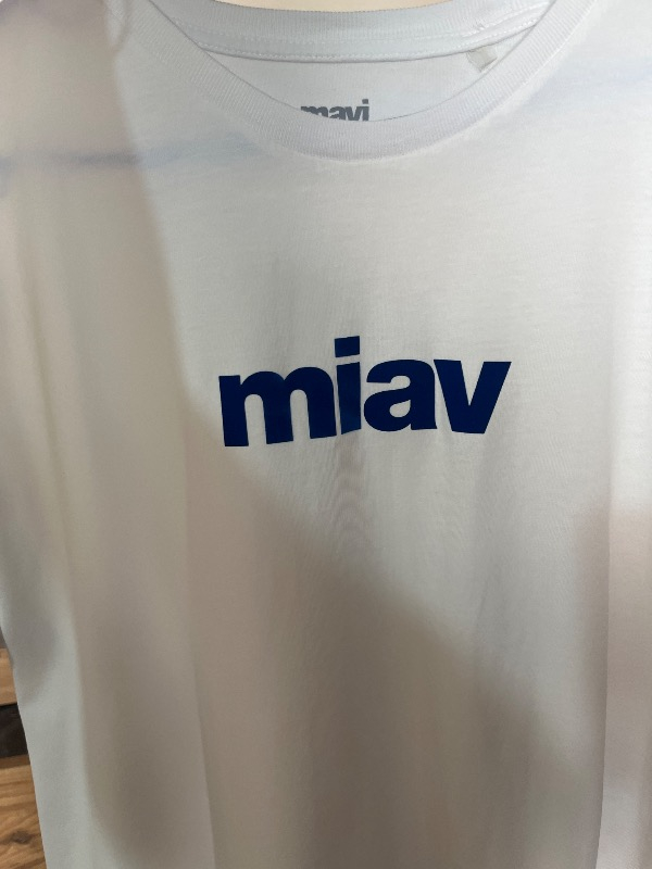 Mavi Miav Baskılı Beyaz Tişört 067153-620
