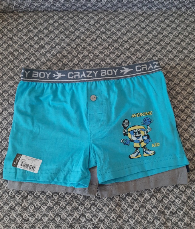 Tutku Erkek Çocuk Elastan Baskılı Boxer 6'lı Paket