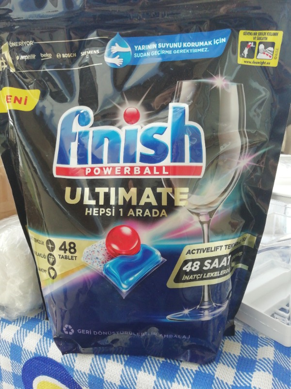 Finish Ultimate 48 Kapsül Bulaşık Makinesi Deterjanı Tableti (1 x 48 Kapsül)