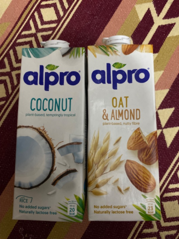 Alpro Yulaf & Badem İçeceği 1lt Laktozsuz Bitkisel Vegan Süt