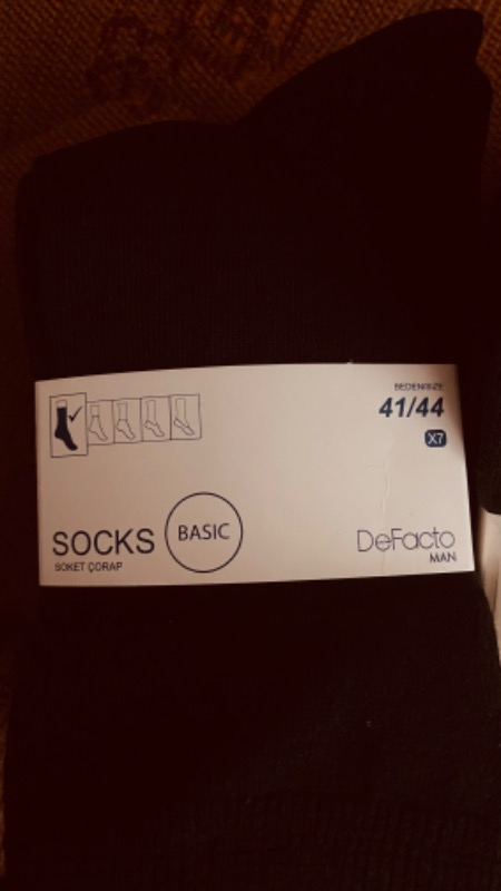 DeFacto Erkek 7'li Pamuklu Uzun Çorap L5952AZNS