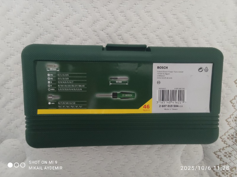 BOSCH 46 PARÇA CIRCIRLI TORNAVİDA BITS UÇ LOKMA VİDALAMA  SETİ.