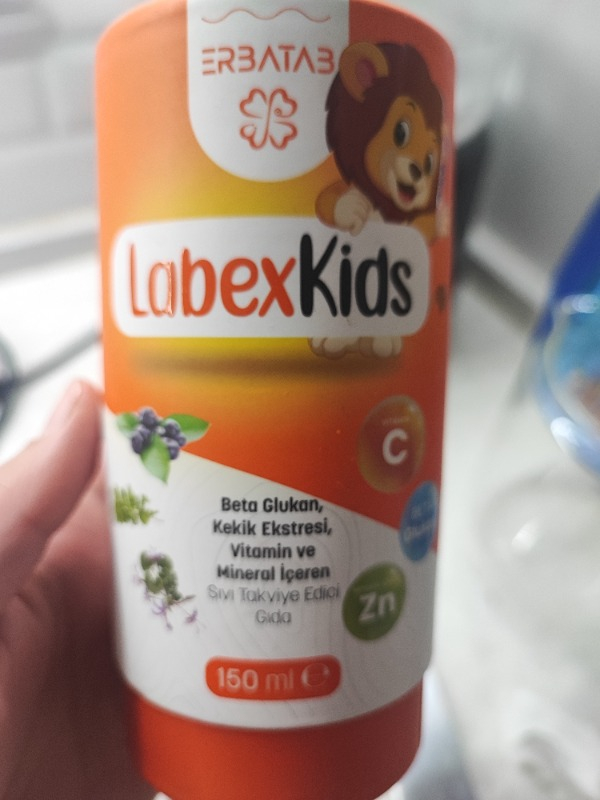 Erbatab Labex Kids Çinko Kekik Beta Glukan Karamürver Çocuk Multivitamin Şurup 150 ML