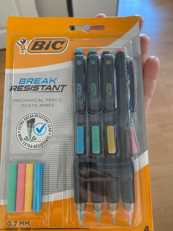 Bic 0,7 mm Uç Boyutlu Mekanik Kurşun Kalem 4 Kalem +4 Silgi Okul ve Ofis İçin Dayanıklı