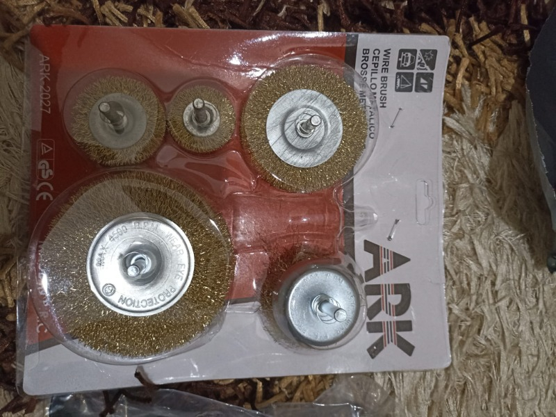 5 Parça Pimli Tel Fırça Seti 5li Matkap Real Özs Fırça Set