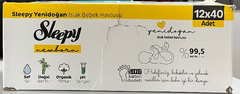 Sleepy Yenidoğan Islak Mendil12x40lı