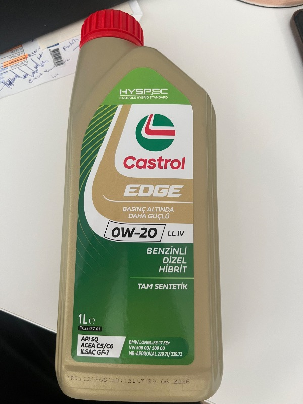 Castrol Edge 0W-20 1 Litre Motor Yağı