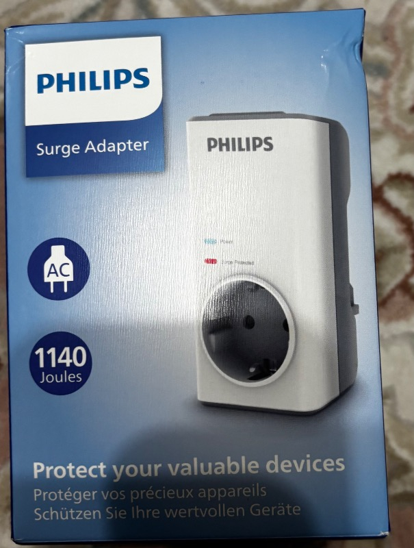 Philips CHP7010W Tekli Akım Koruma Priz 1140J Beyaz
