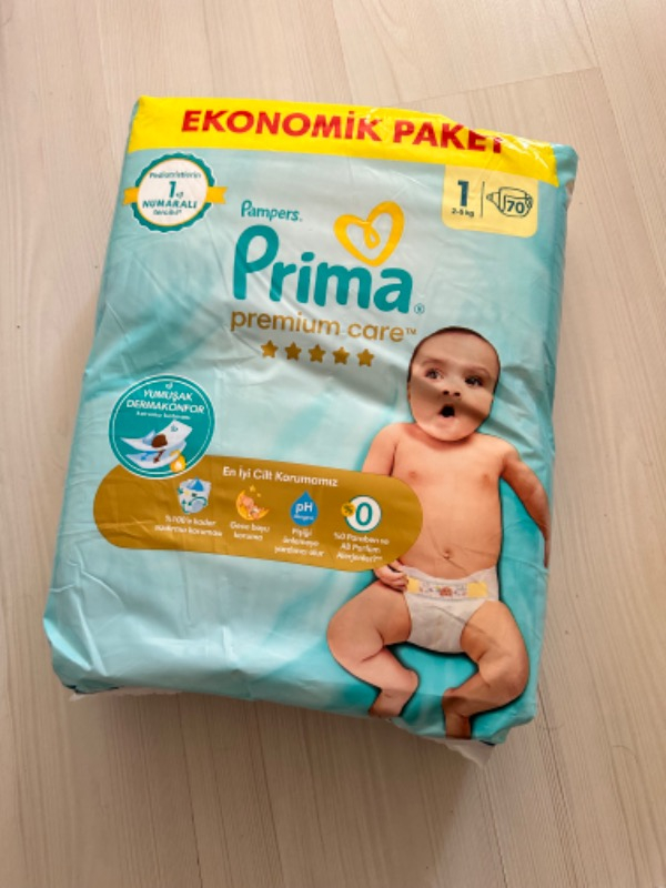 Prima Bebek Bezi Premium Care 1 Numara 70 Adet Yenidoğan Ekonomik Paket