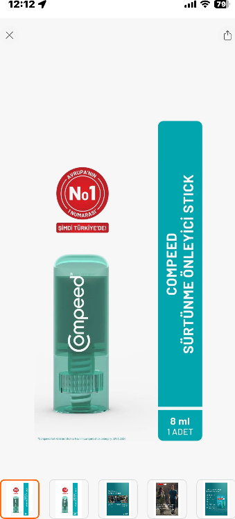 Compeed Sürtünme ve Kabarcık Oluşumuna Karşı Ayak ve Vücut İçin Sürtünme ve Kabarcık Önleyici Stick - 8 ml